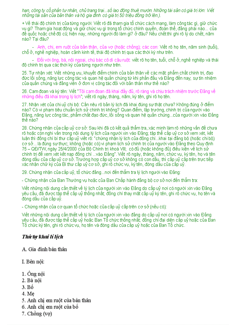 image for page Hướng dẫn khai lí lịch đảng viên