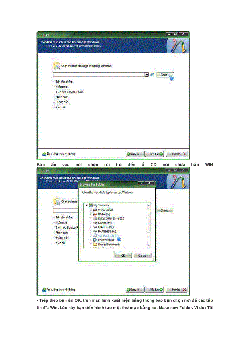 image for page Hướng dẫn làm đĩa cài đặt windows XP full tự boot