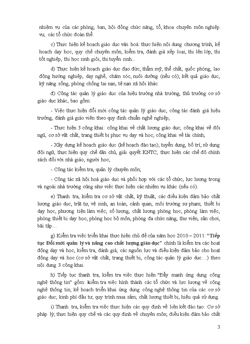 image for page Hướng dẫn nhiệm vụ thanh tra năm học 2010 2011