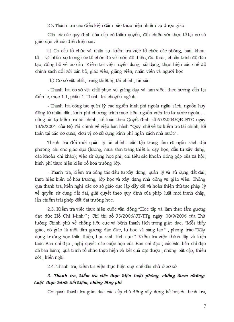 image for page Hướng dẫn nhiệm vụ thanh tra năm học 2010 2011