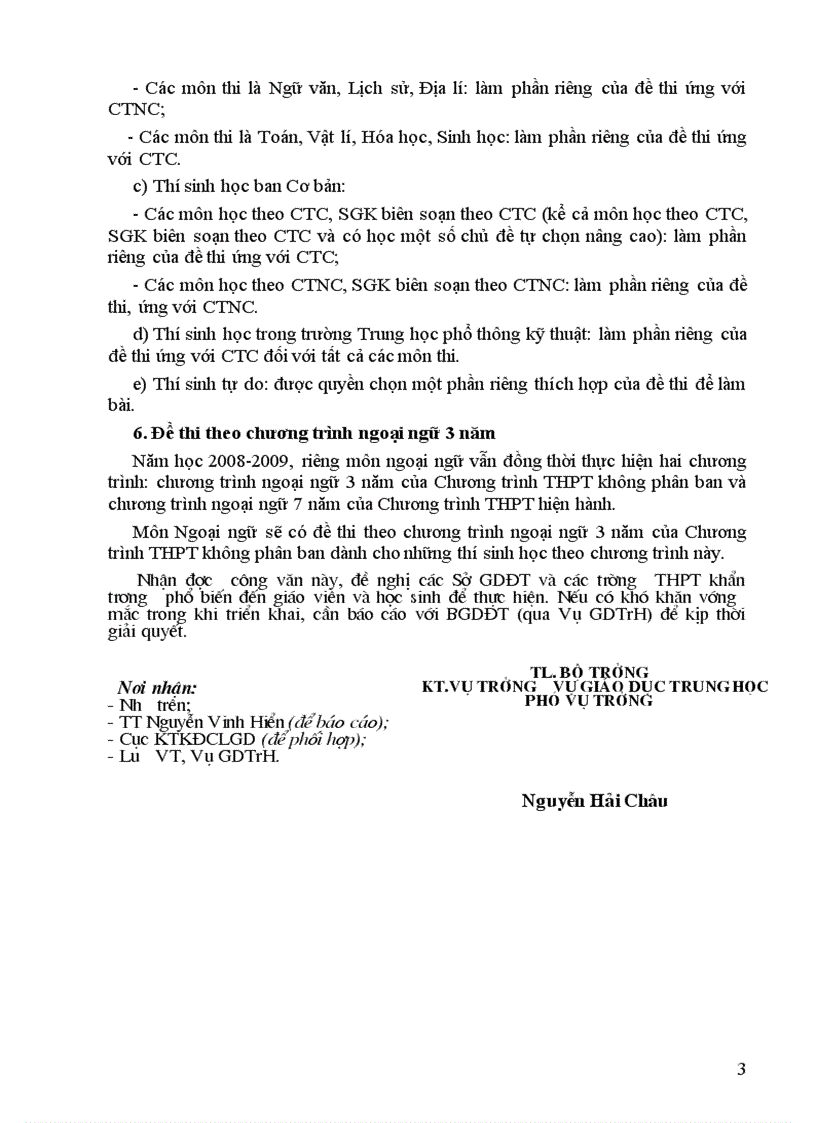 image for page Hướng dẫn ôn tập thi TN của Bộ GD ĐT