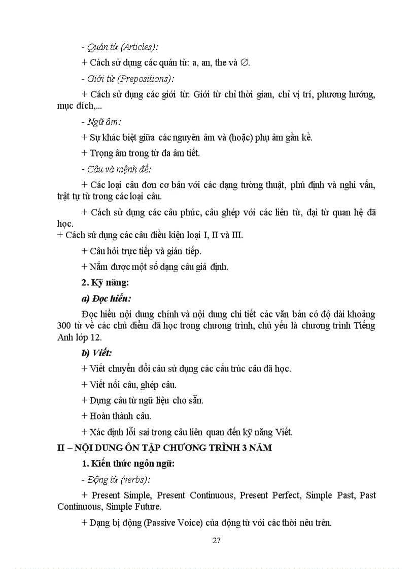 image for page Hướng dẫn ôn thi TN các môn năm 2009