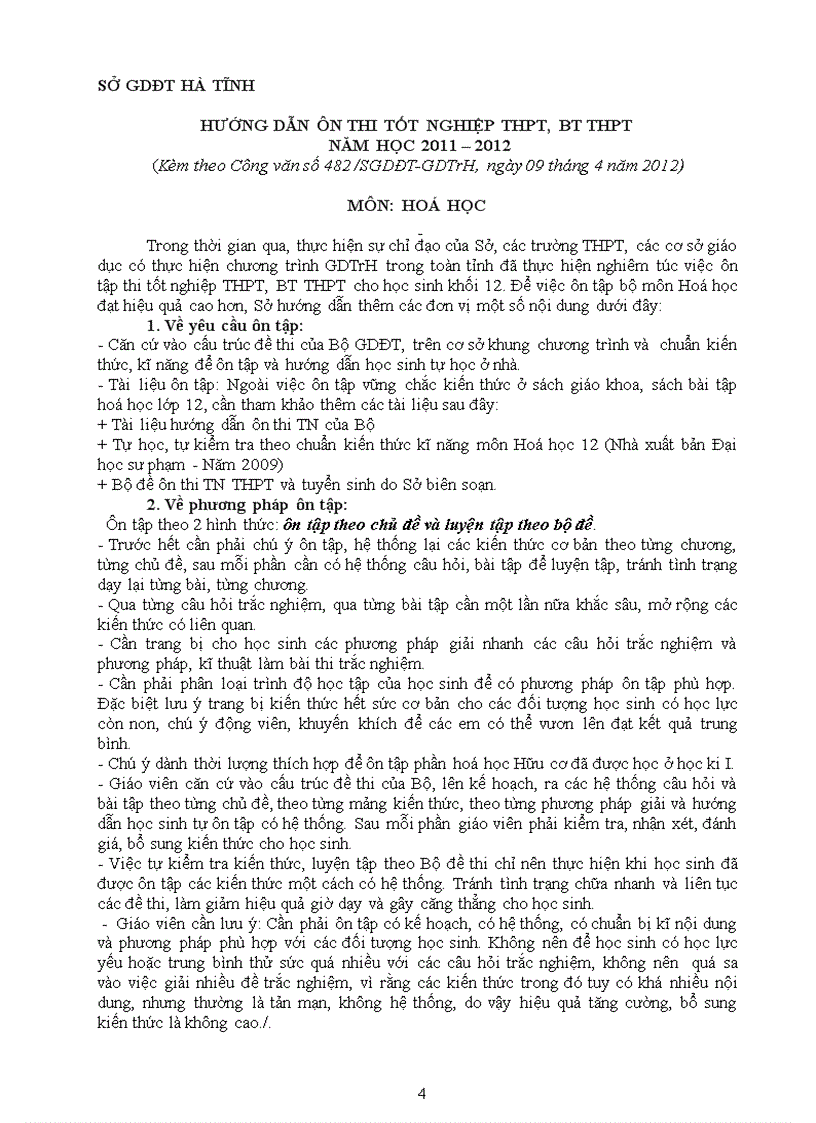 image for page Hướng dẫn ôn thi TNTHPT 2012