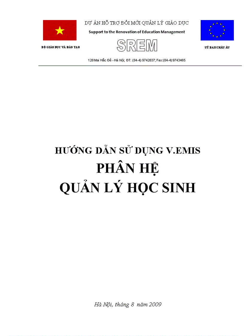 Hướng dẫn phân hệ quản lí học sinh