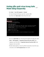 Hướng dẫn quét virus trong Safe Mode bằng Kaspersky