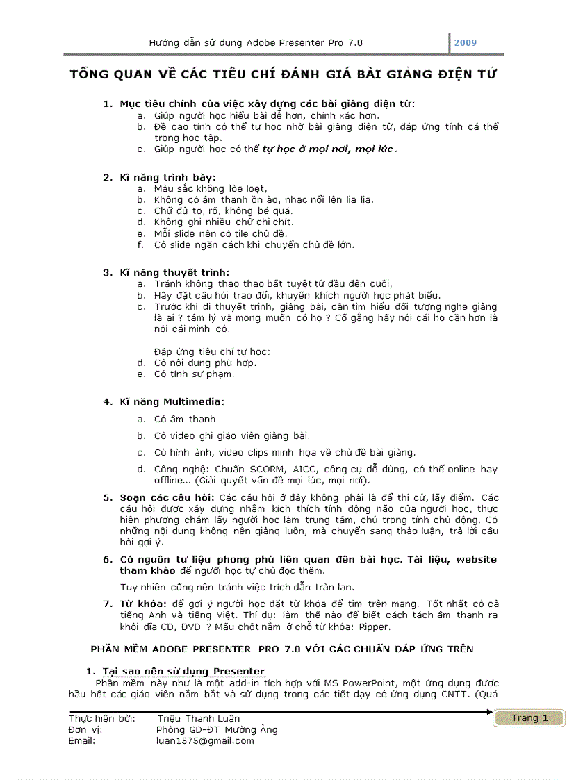 image for page Huong dan su dung Adobe Presenter ban cap nhat