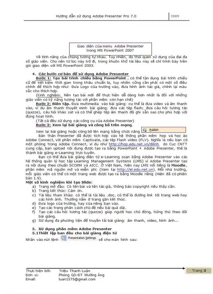 image for page Huong dan su dung Adobe Presenter ban cap nhat