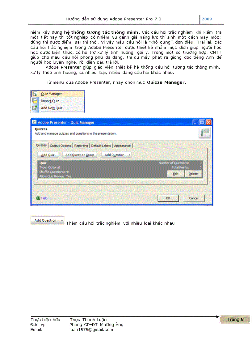 image for page Huong dan su dung Adobe Presenter ban cap nhat