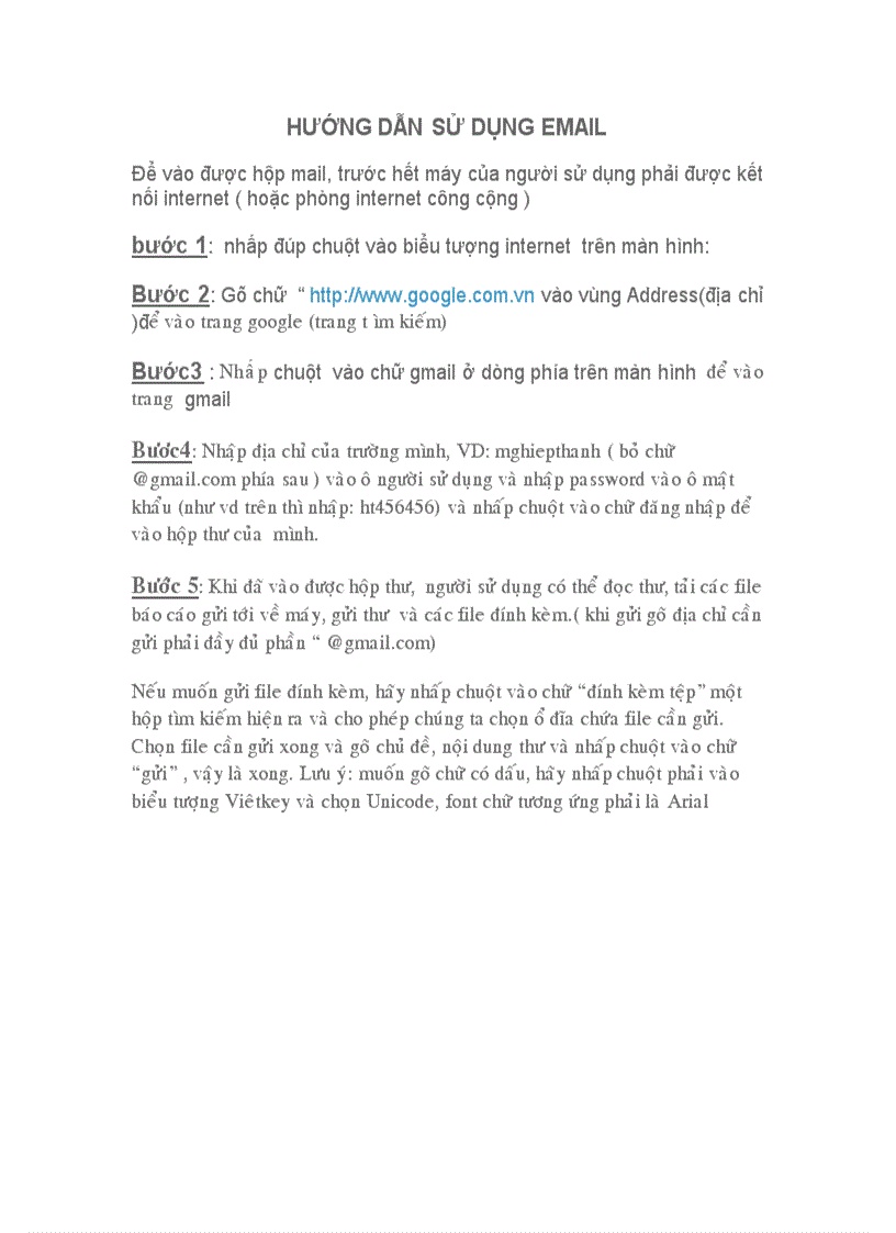 image for page Hướng dẫn sử dụng emai