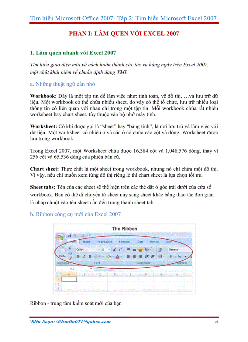 image for page Hướng dẫn sử dụng Excel 2007