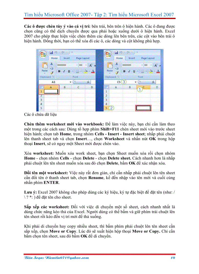 image for page Hướng dẫn sử dụng Excel 2007
