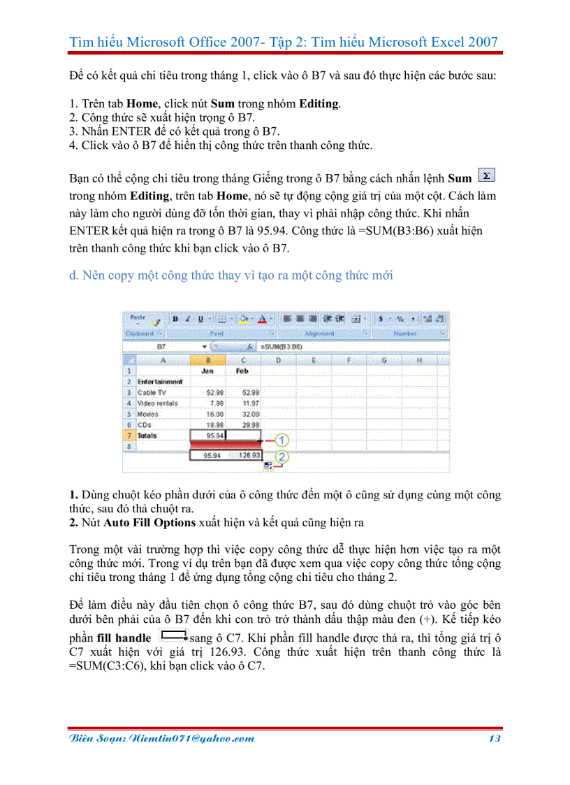 image for page Hướng dẫn sử dụng Excel 2007