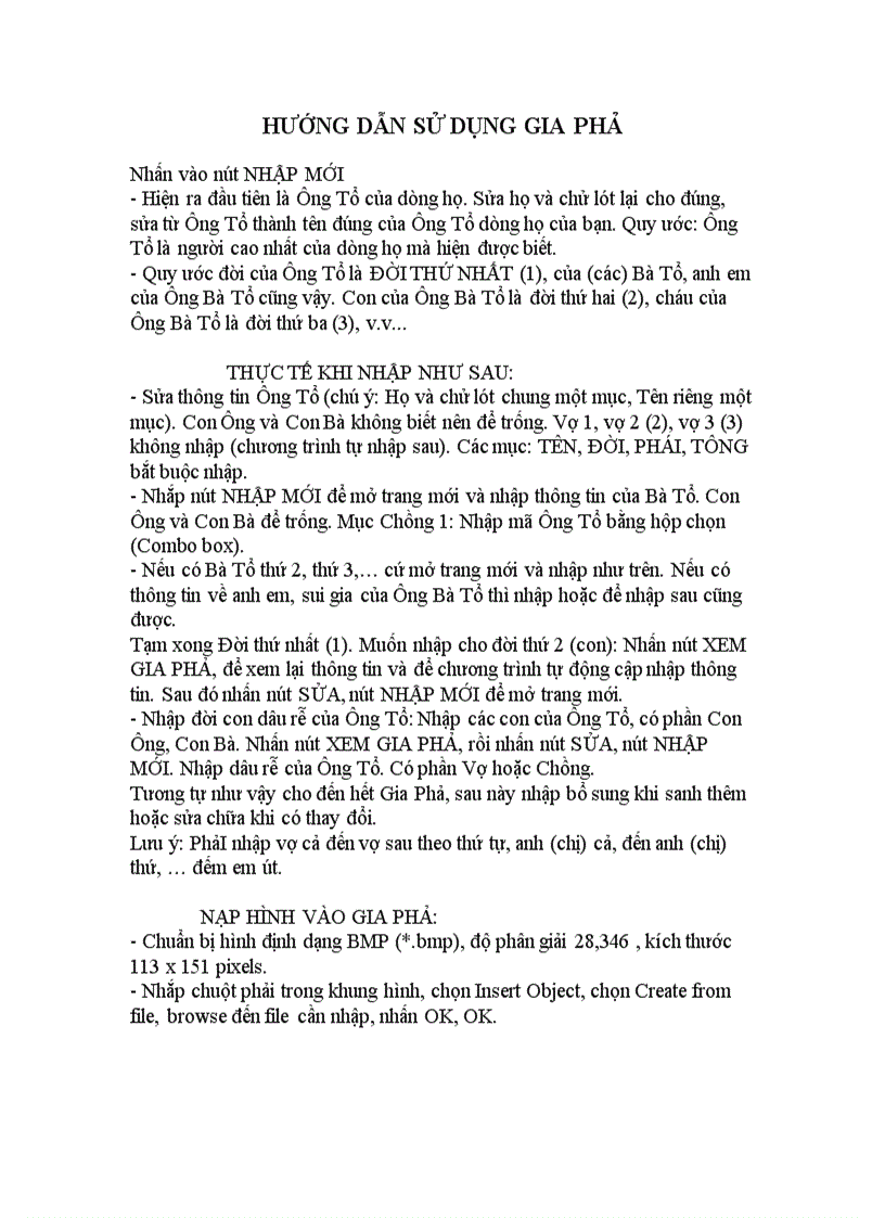 image for page Hướng dẫn sử dụng Gia Phả