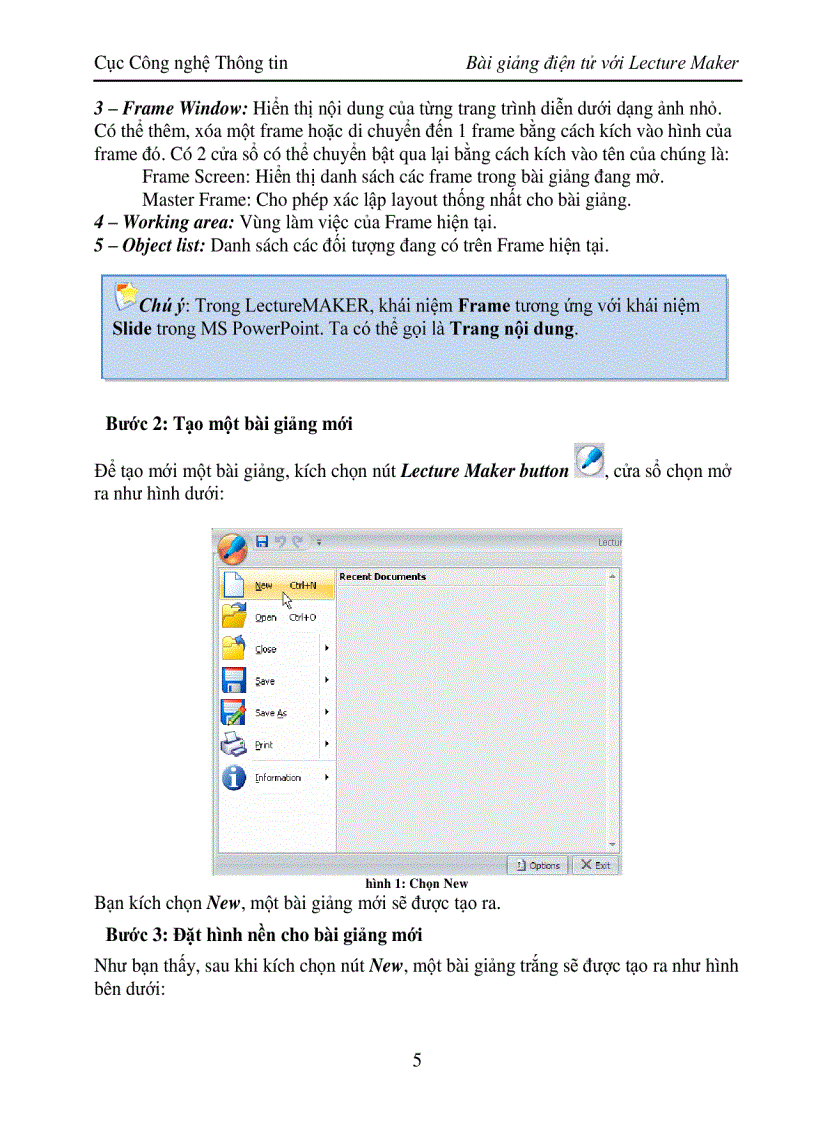 image for page Huong dan su dung LectureMaker chuan