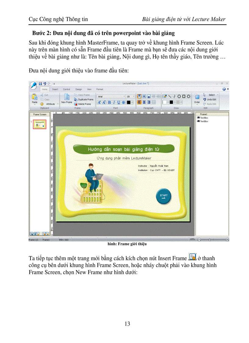 image for page Huong dan su dung LectureMaker chuan