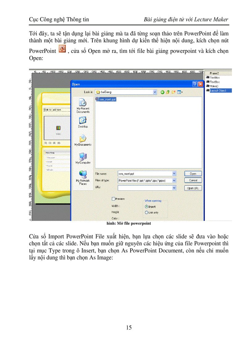 image for page Huong dan su dung LectureMaker chuan
