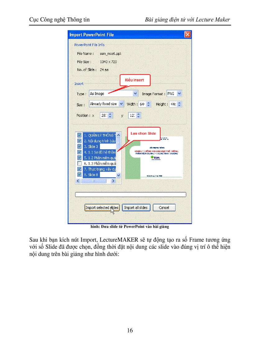 image for page Huong dan su dung LectureMaker chuan