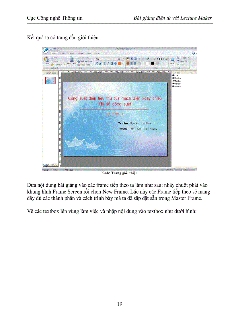 image for page Huong dan su dung LectureMaker chuan