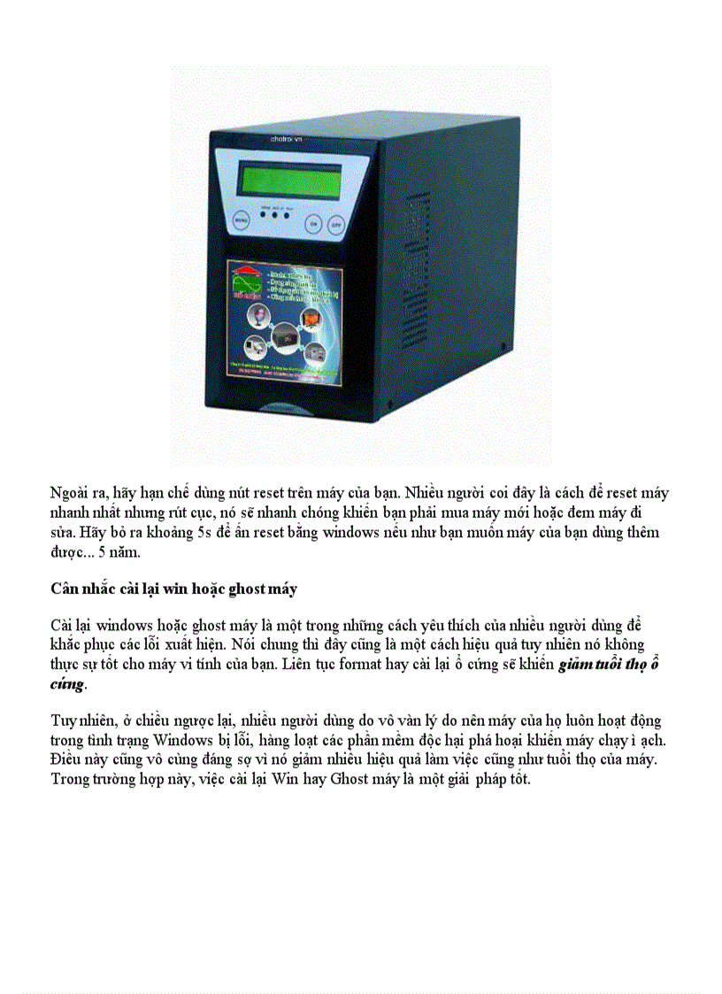 image for page Hướng dẫn sử dụng máy vi tính đúng cách