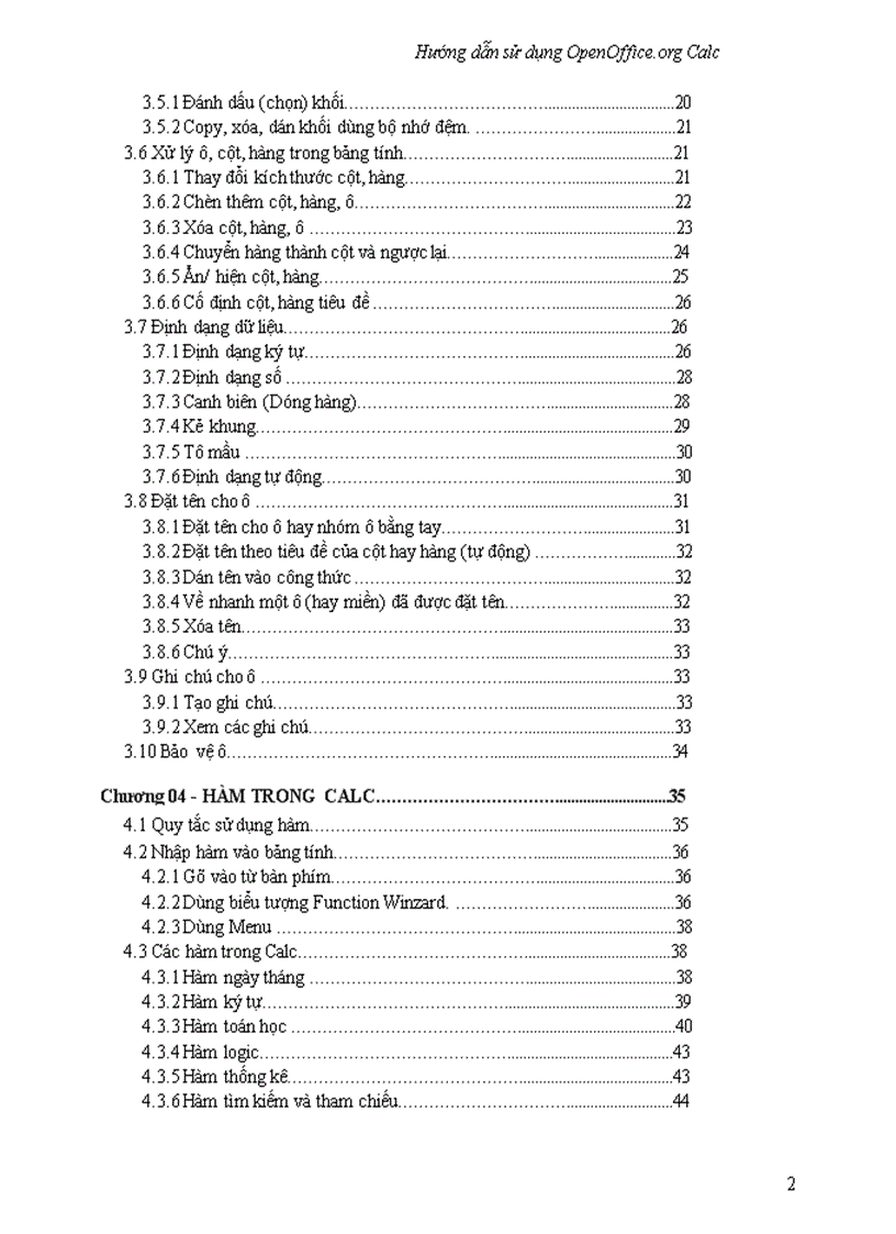 image for page Hướng dẫn sử dụng OpenOffice Calc