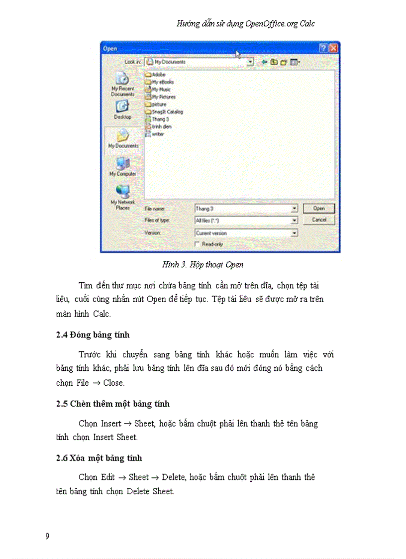 image for page Hướng dẫn sử dụng OpenOffice Calc