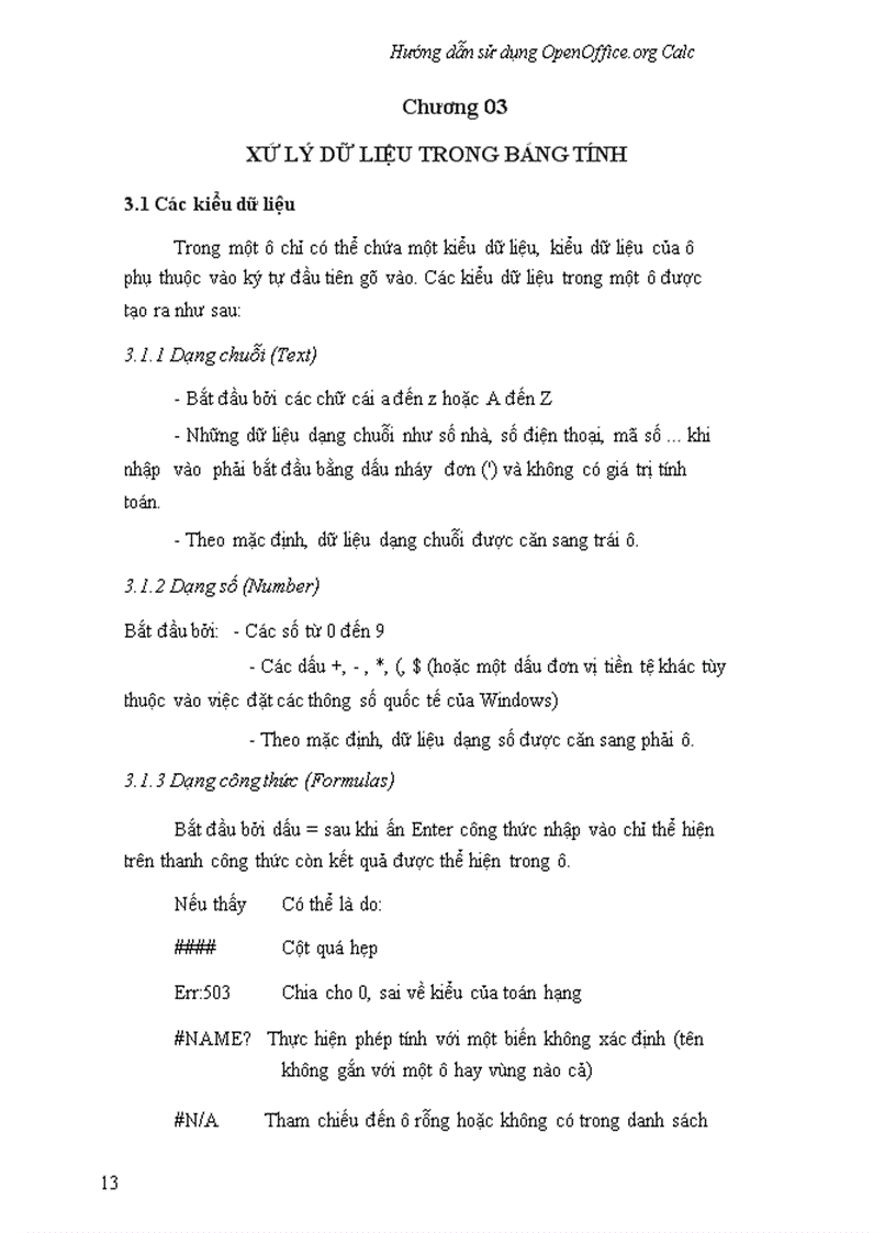 image for page Hướng dẫn sử dụng OpenOffice Calc