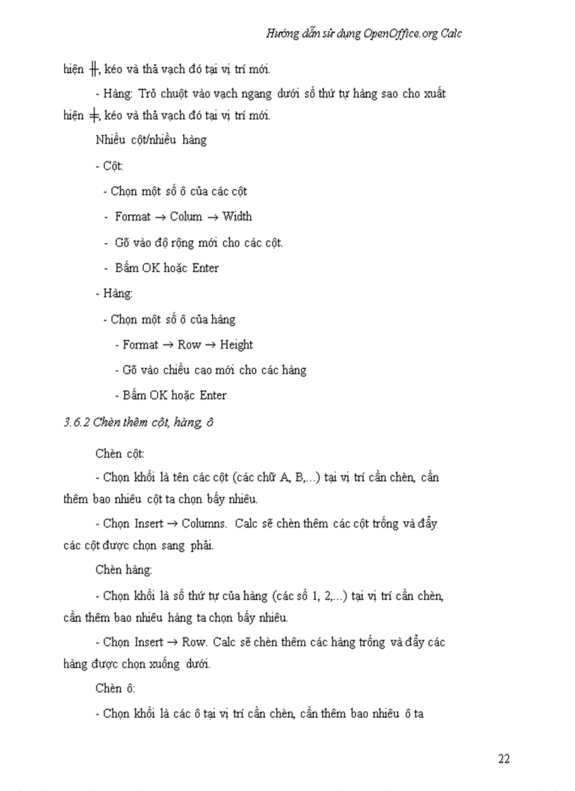 image for page Hướng dẫn sử dụng OpenOffice Calc