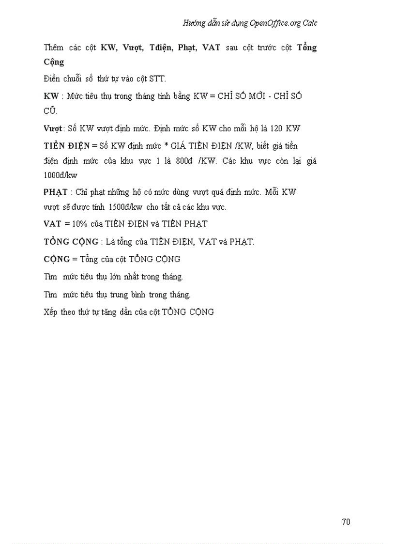 image for page Hướng dẫn sử dụng OpenOffice Calc