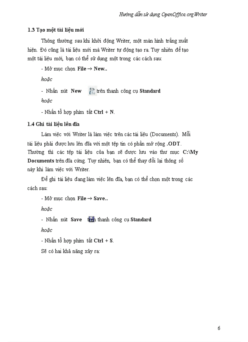image for page Hướng dẫn sử dụng OpenOffice Writer