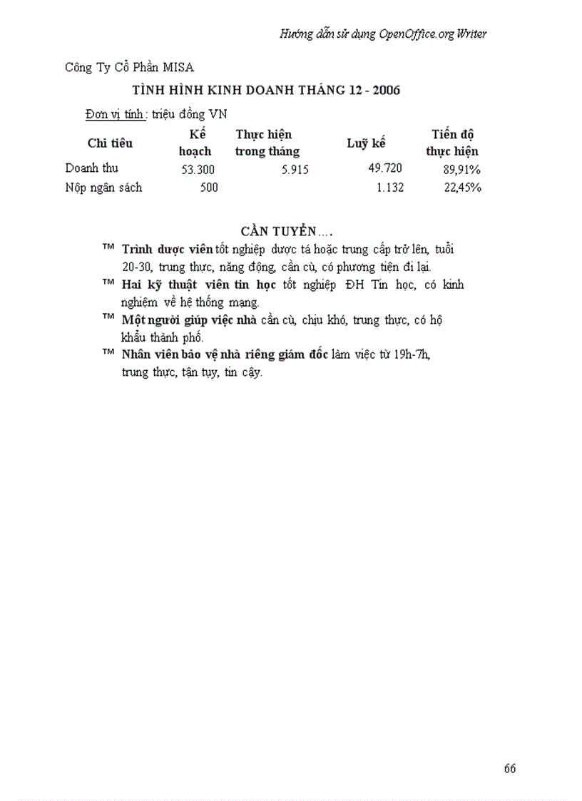 image for page Hướng dẫn sử dụng OpenOffice Writer