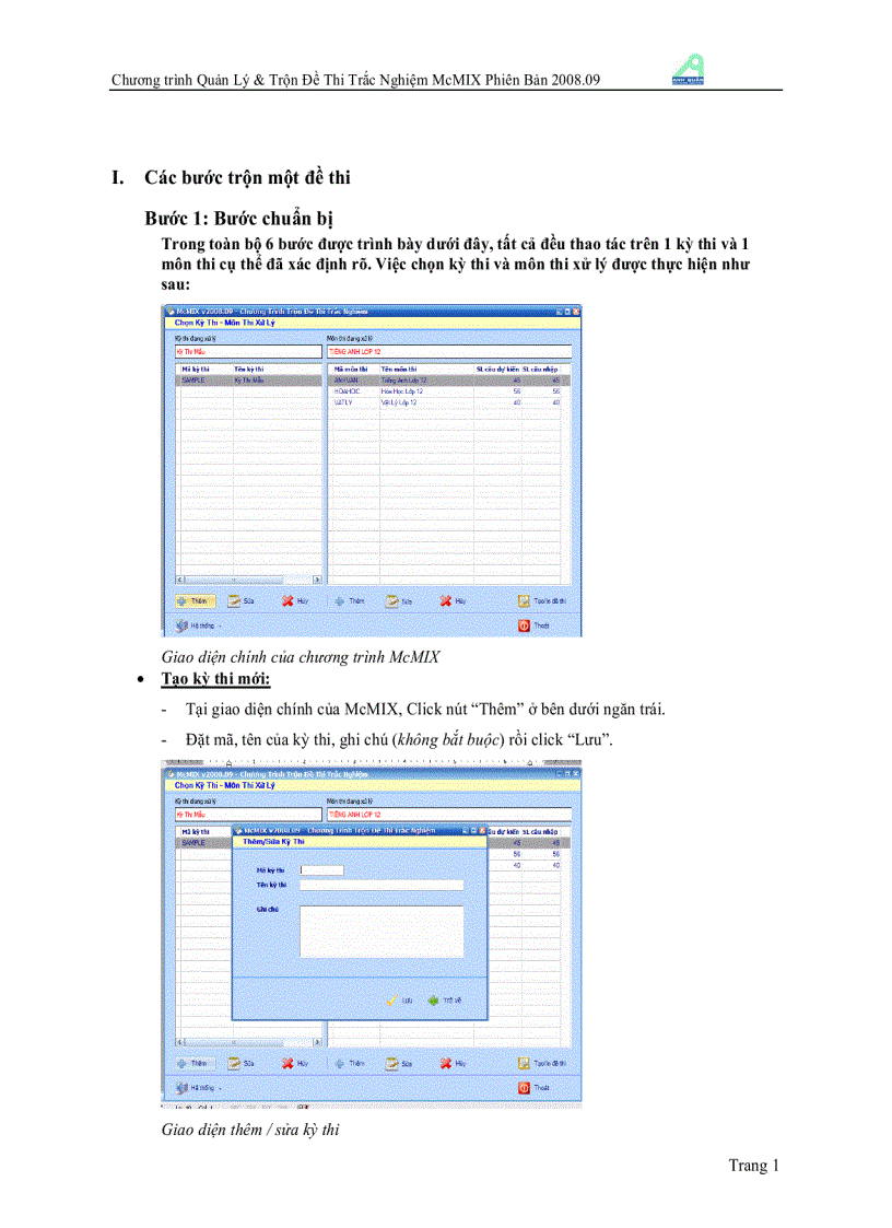 image for page Hướng dẫn sử dụng phàn mềm trắc nghiệm tốt nhất McMix