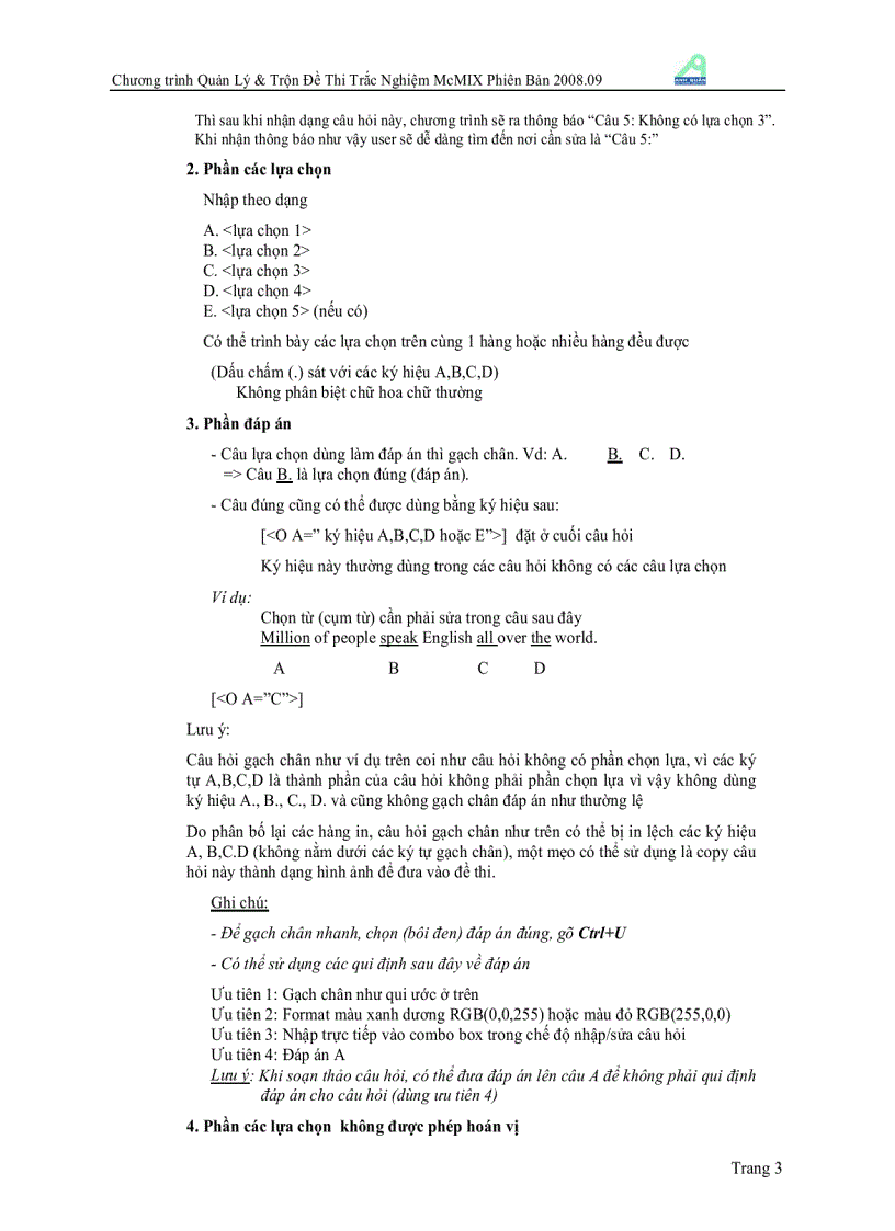 image for page Hướng dẫn sử dụng phàn mềm trắc nghiệm tốt nhất McMix