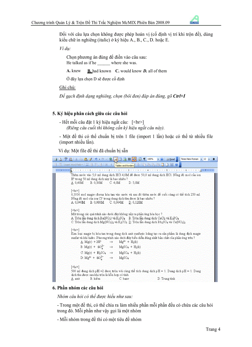image for page Hướng dẫn sử dụng phàn mềm trắc nghiệm tốt nhất McMix