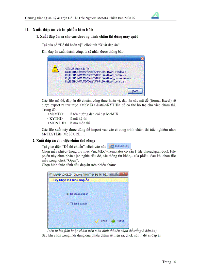 image for page Hướng dẫn sử dụng phàn mềm trắc nghiệm tốt nhất McMix