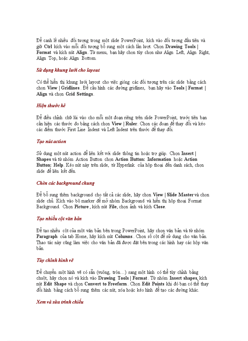 image for page Hướng dẫn sử dụng Power point từ A đến Z