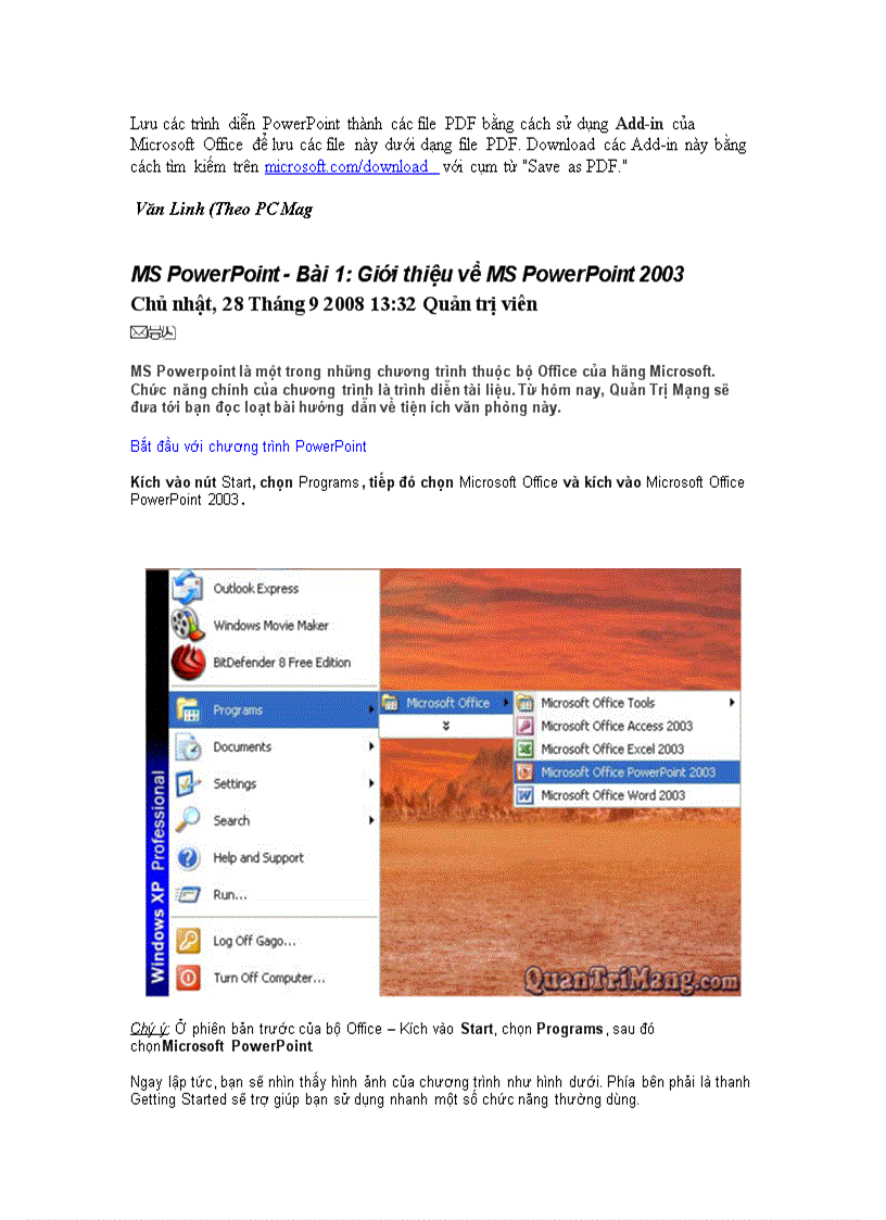 image for page Hướng dẫn sử dụng Power point từ A đến Z