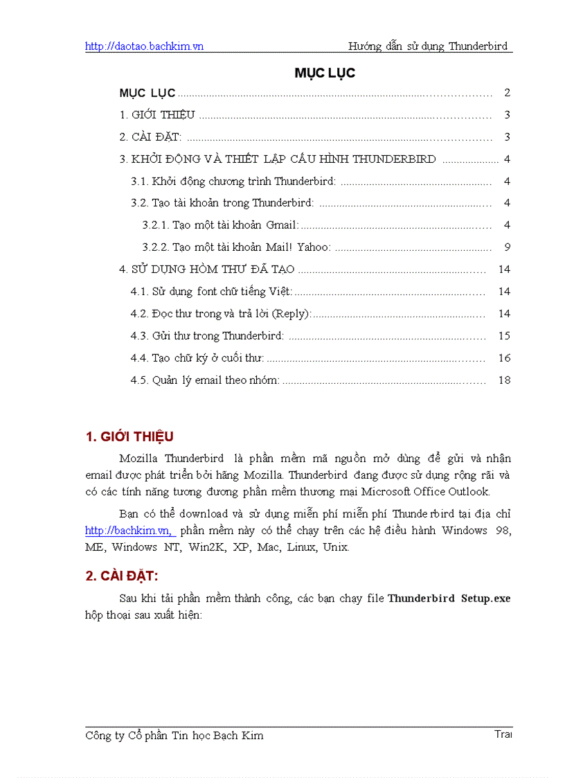 image for page Hướng dẫn sử dụng Thunderbird