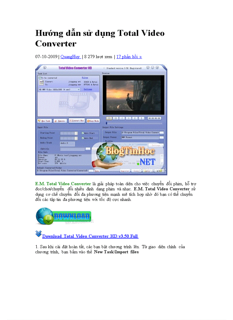 image for page Hướng dẫn sử dụng Total Video Converter