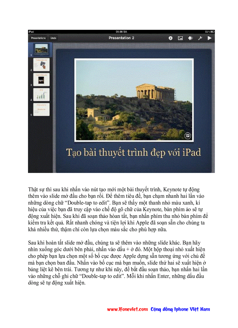 image for page Hướng dẫn sử dụng ứng dụng văn phòng trong IPAD