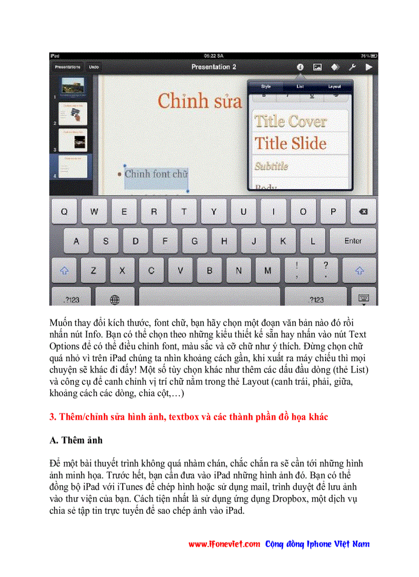 image for page Hướng dẫn sử dụng ứng dụng văn phòng trong IPAD