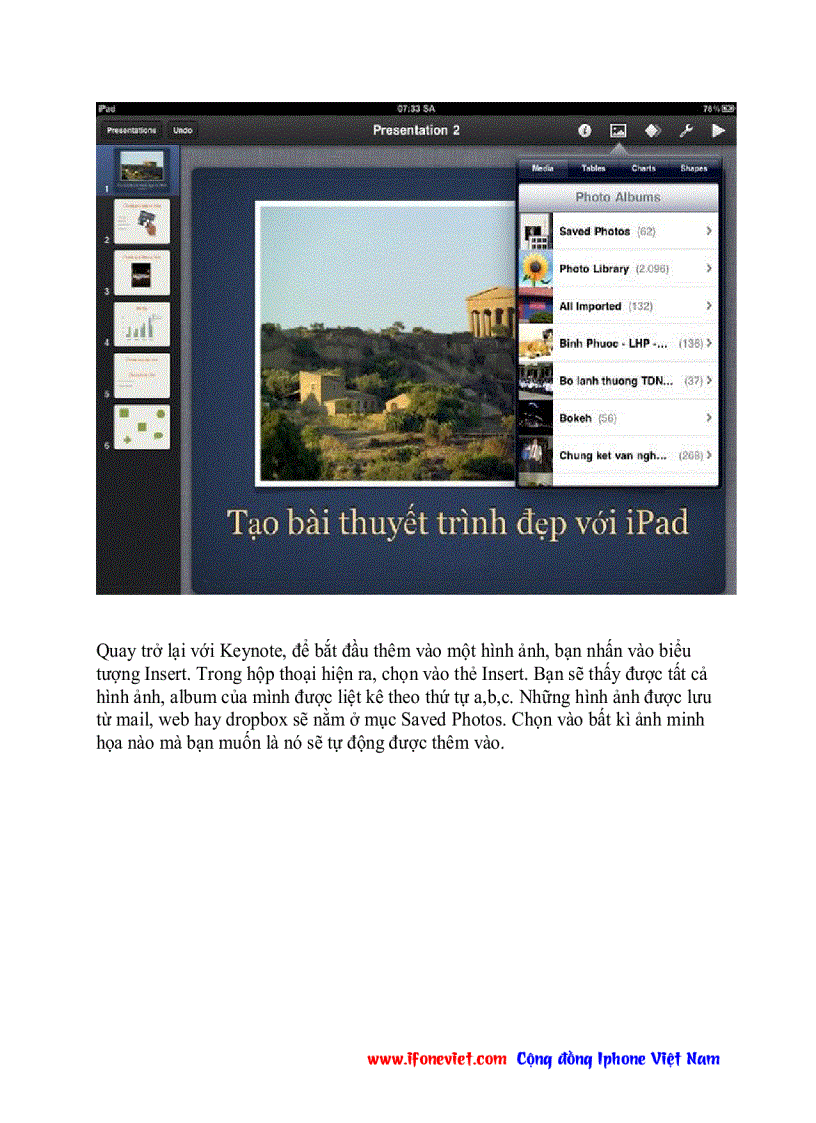 image for page Hướng dẫn sử dụng ứng dụng văn phòng trong IPAD