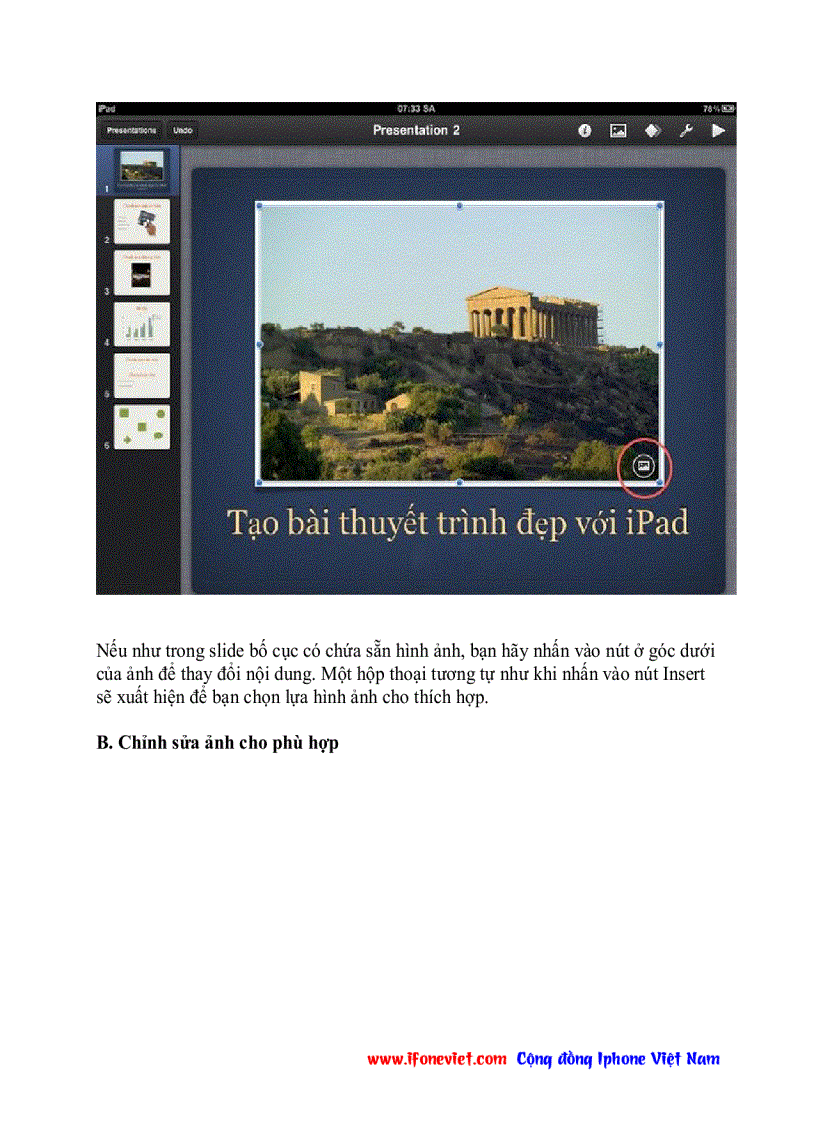 image for page Hướng dẫn sử dụng ứng dụng văn phòng trong IPAD