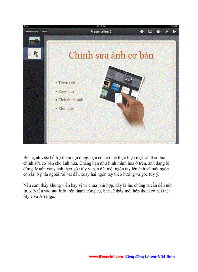 image for page Hướng dẫn sử dụng ứng dụng văn phòng trong IPAD