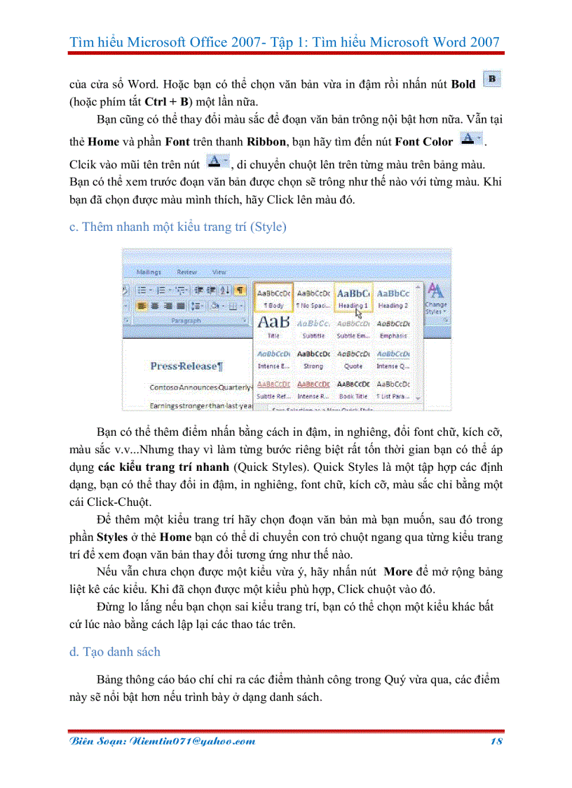 image for page Hướng dẫn sử dụng word 2007