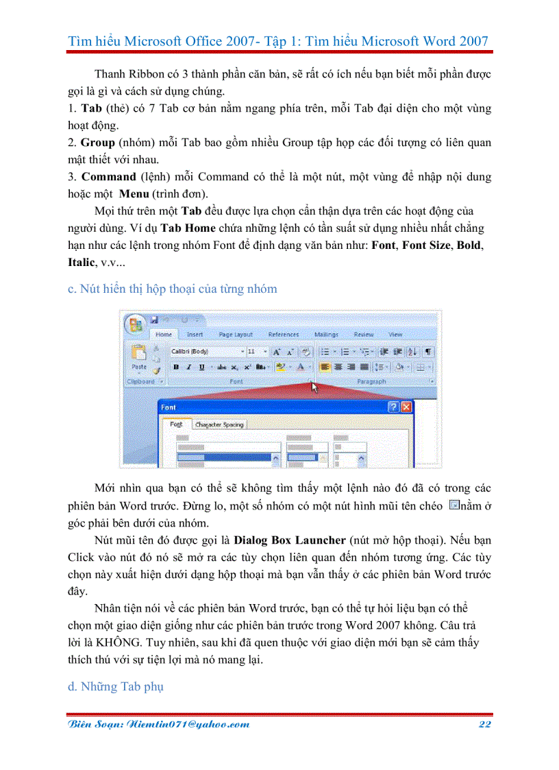 image for page Hướng dẫn sử dụng word 2007