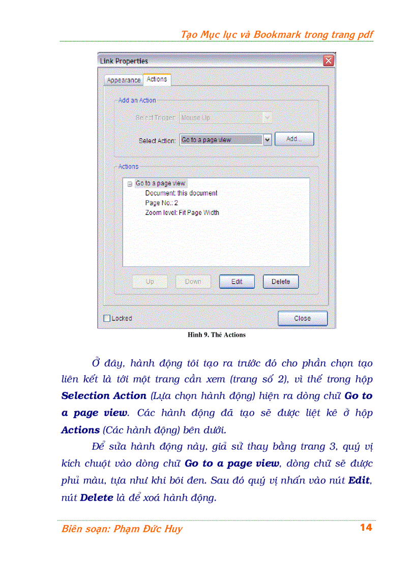 image for page Hướng dẫn tạo mục lục và bookmark cho tệp pdf