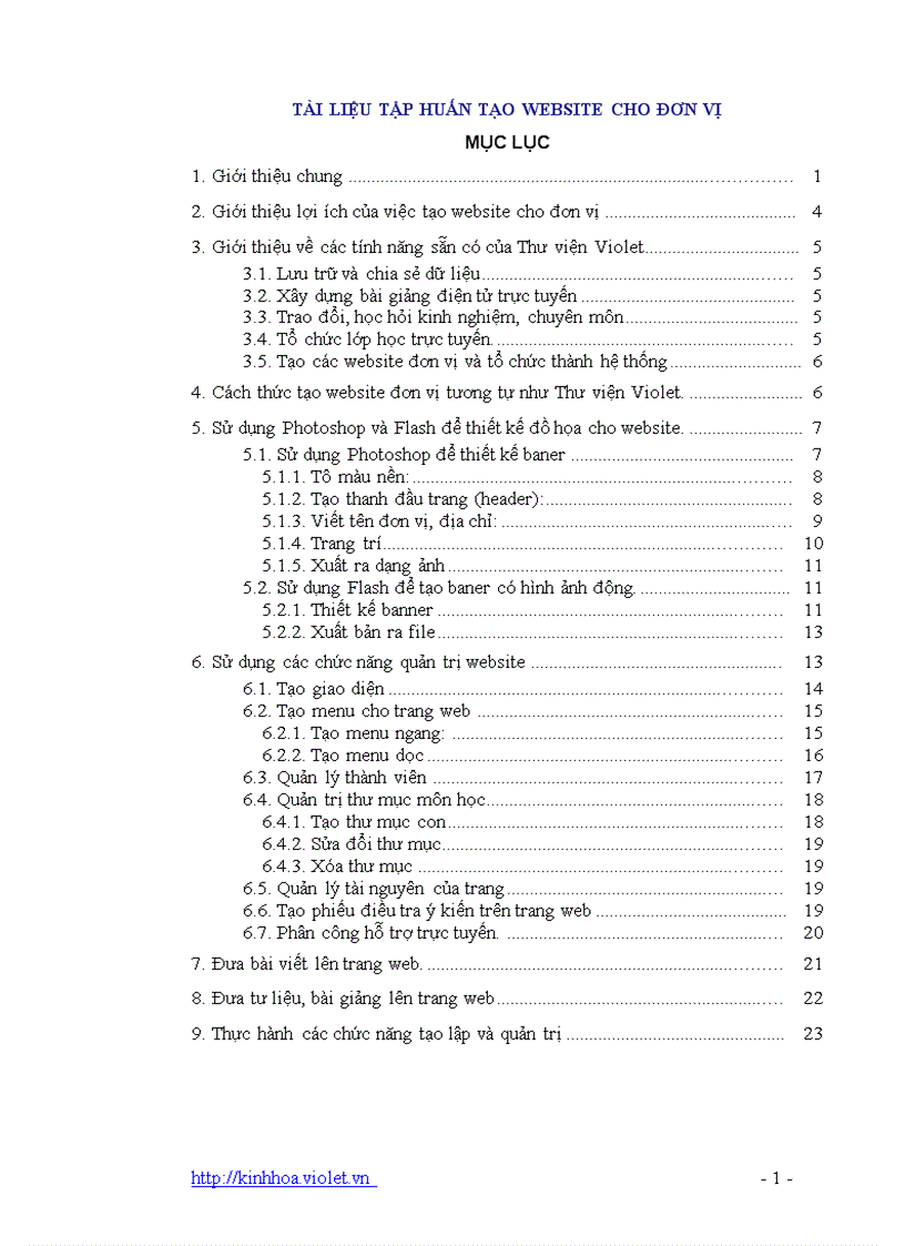 image for page Hướng dẫn tạo Website trên Violet