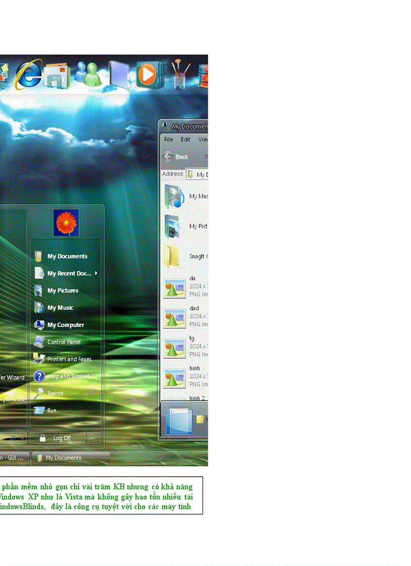image for page Hướng dẫn thay đổi giao diện XP thành Vista