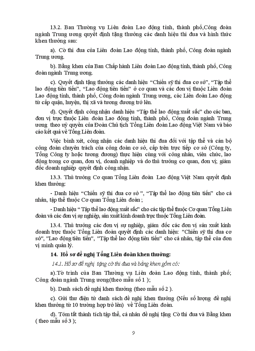 image for page Hướng dẫn thi đua khen thưởng công đoànnn