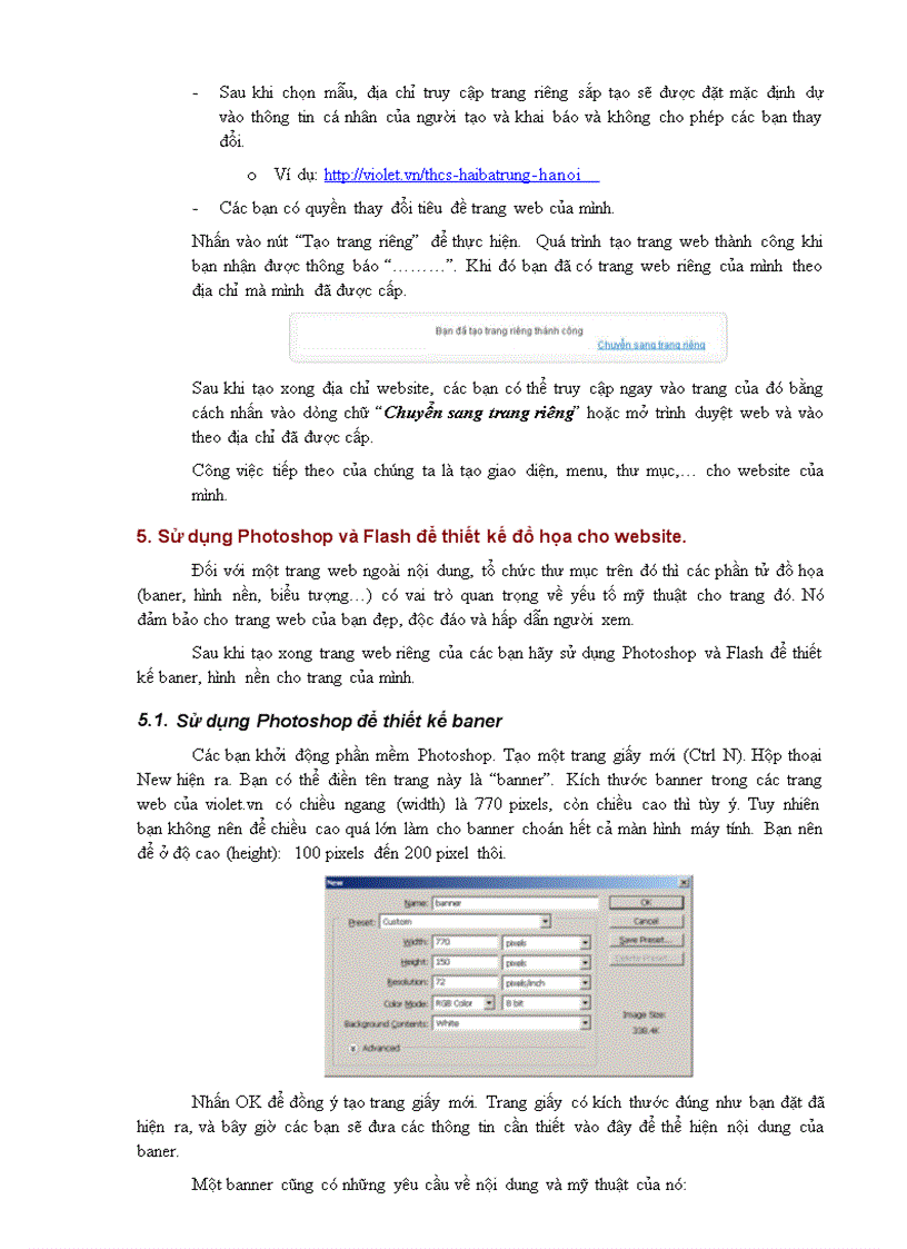 image for page Hướng dẫn thiết kế web violet chi tiết